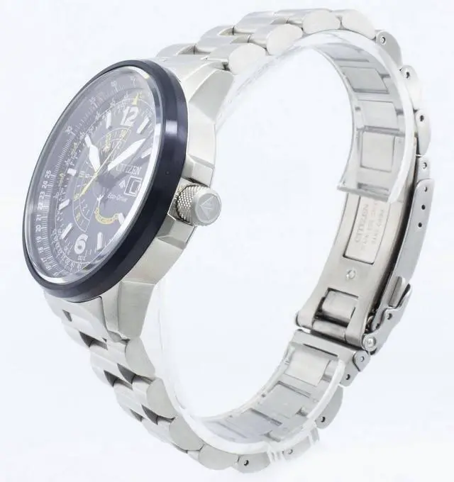 Alt view image 13 of 14 - Men's Citizen Promaster Nighthawk Eco-Drive Steel 42mm Watch BJ7006-56L