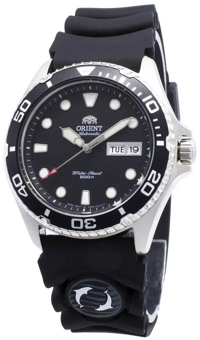 Alt view image 5 of 8 - Orient Automatic Watch for Men, 20Bar Waterproof Men's Watch, Resin Strap Watch, Fashion Casual Sporty Luminous Men's Watch, Black