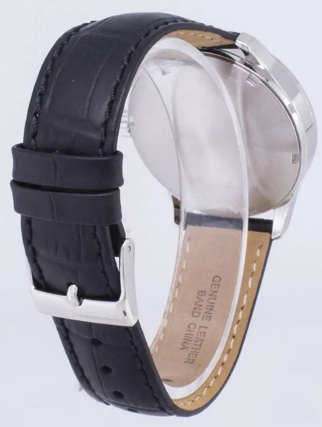 Alt view image 8 of 8 - Men's Citizen Dress Automatic Black Leather Strap Watch NH8350-08A