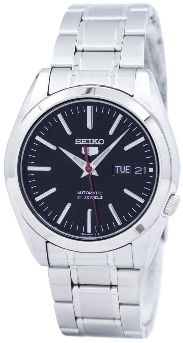 Alt view image 2 of 8 - Seiko 5 #SNKL45K1 Men's Stainless Steel Black Dial Self Winding Automatic Watch