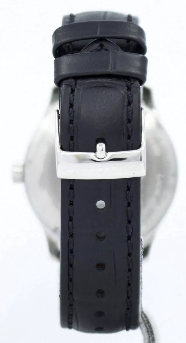 Alt view image 7 of 10 - Men's Citizen Automatic Black Leather Strap Watch NH8350-08E