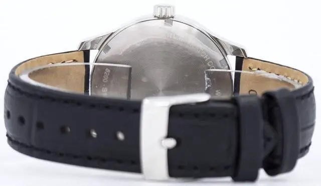 Alt view image 10 of 10 - Men's Citizen Automatic Black Leather Strap Watch NH8350-08E