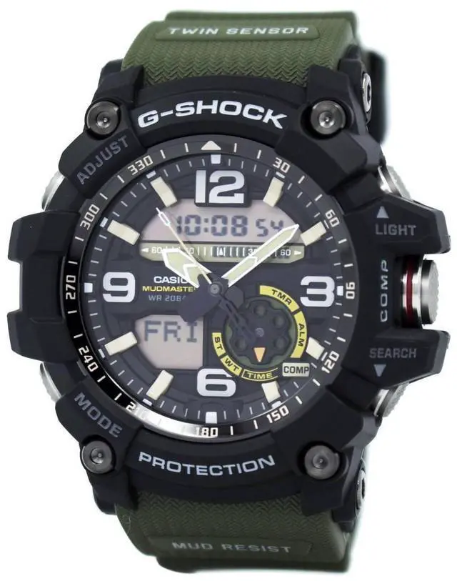 Alt view image 9 of 12 - Casio GG10001A3 Mens Green G-Shock Mudmaster Watch