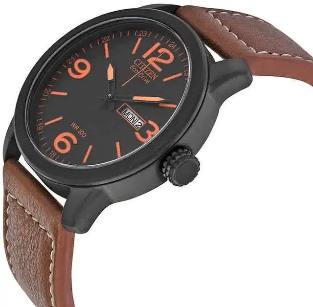 Alt view image 16 of 18 - Citizen Men's BM8475-26E Eco-Drive Sport Brown Leather Watch