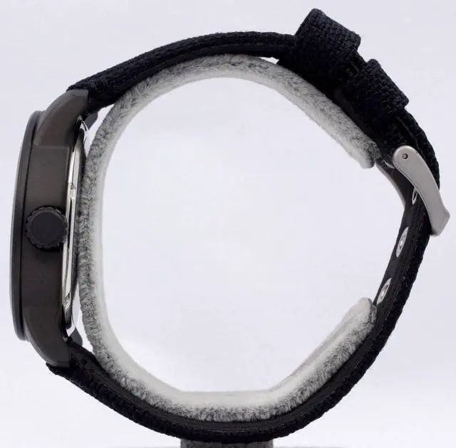 Alt view image 11 of 14 - Citizen Eco-Drive Mens Day/Date Black Anodized Canvas Strap Watch BM8475-00F