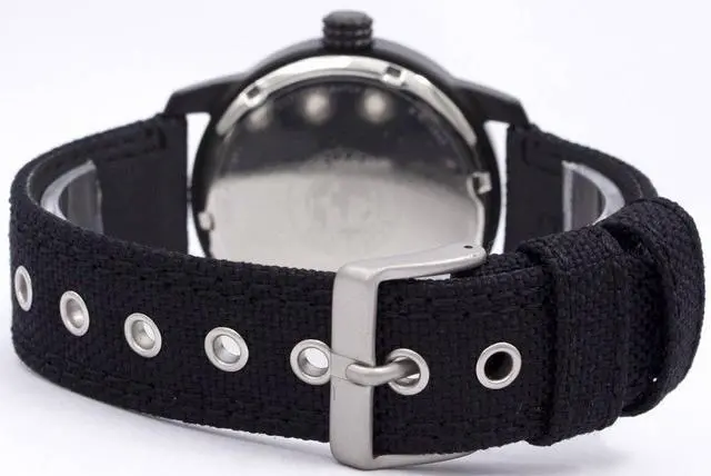 Alt view image 14 of 14 - Citizen Eco-Drive Mens Day/Date Black Anodized Canvas Strap Watch BM8475-00F
