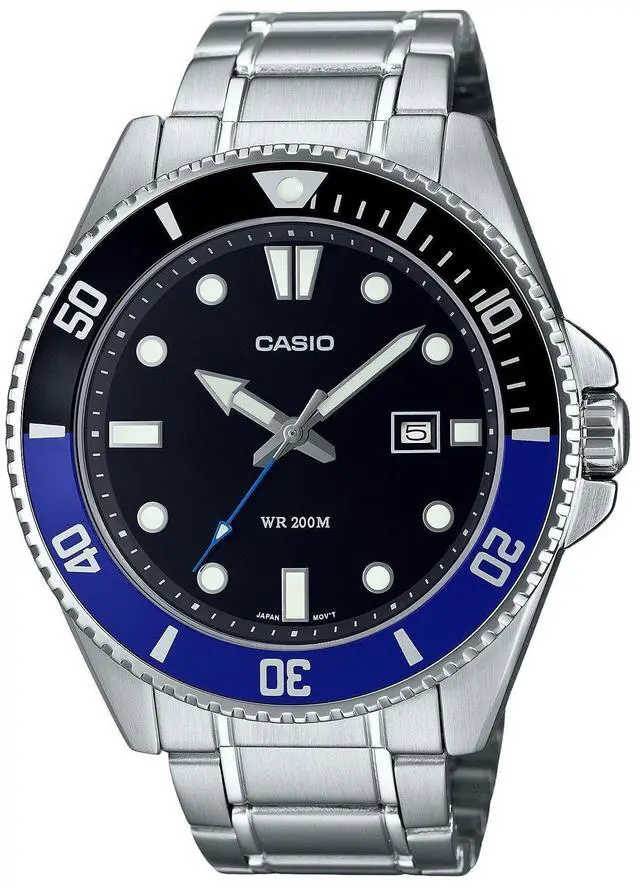 Main image of Casio Standard Analog Black Dial Sports Quartz 200M Men's Watch MDV-107D-1A2
