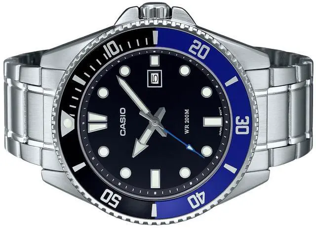 Alt view image 3 of 3 - Casio Standard Analog Black Dial Sports Quartz 200M Men's Watch MDV-107D-1A2