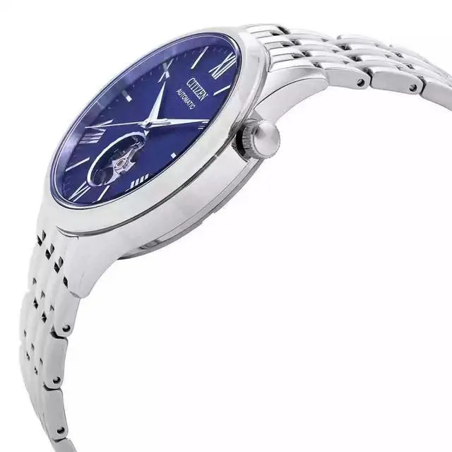 Alt view image 2 of 3 - Citizen Stainless Steel Open Heart Blue Dial Automatic NH9130-84L Men's Watch