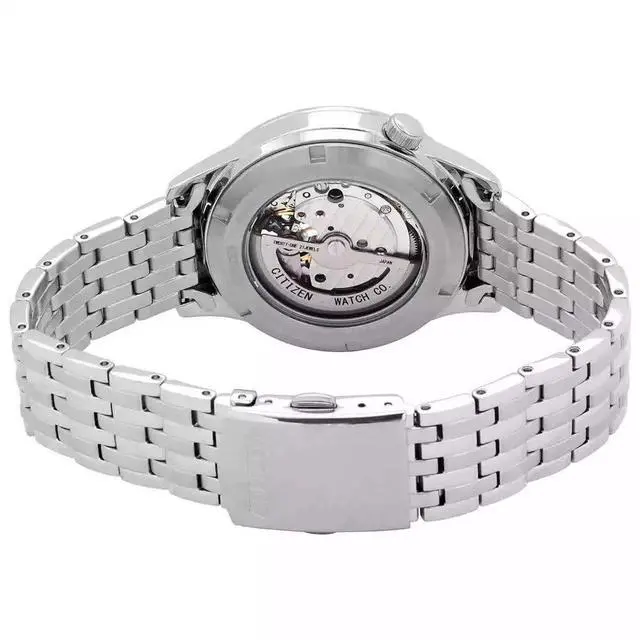 Alt view image 3 of 3 - Citizen Stainless Steel Open Heart Blue Dial Automatic NH9130-84L Men's Watch
