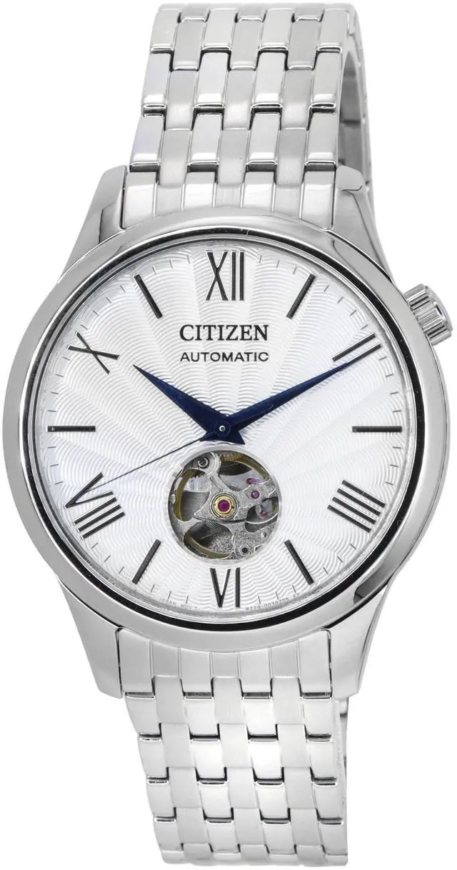 Main image of Citizen Stainless Steel Open Heart Silver Dial Automatic NH9130-84A Men's Watch