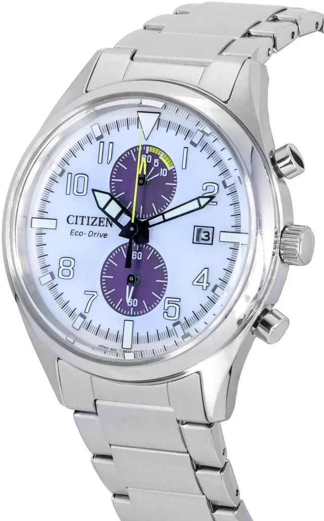 Alt view image 3 of 4 - Citizen Classic Eco-Drive Chronograph White Dial CA7028-81A 100M Men's Watch