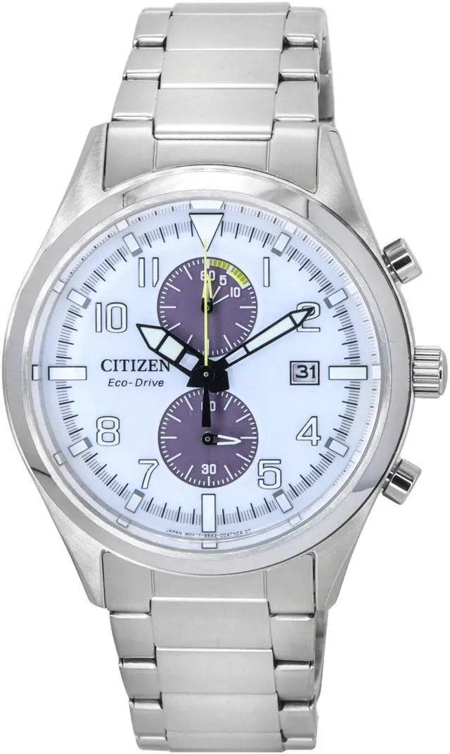 Main image of Citizen Classic Eco-Drive Chronograph White Dial CA7028-81A 100M Men's Watch