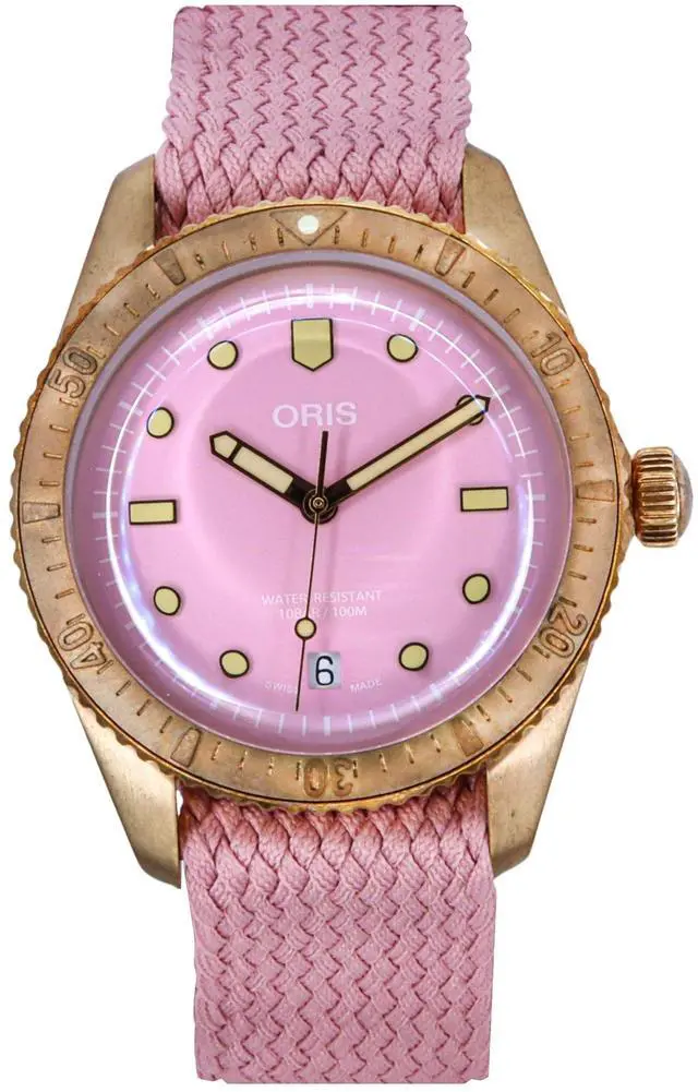 Main image of Oris Pink Dial Automatic Casual 100M Unisex Watch 01-733-7771-3158-07-3-19-04BRS
