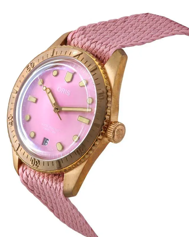 Alt view image 3 of 4 - Oris Pink Dial Automatic Casual 100M Unisex Watch 01-733-7771-3158-07-3-19-04BRS