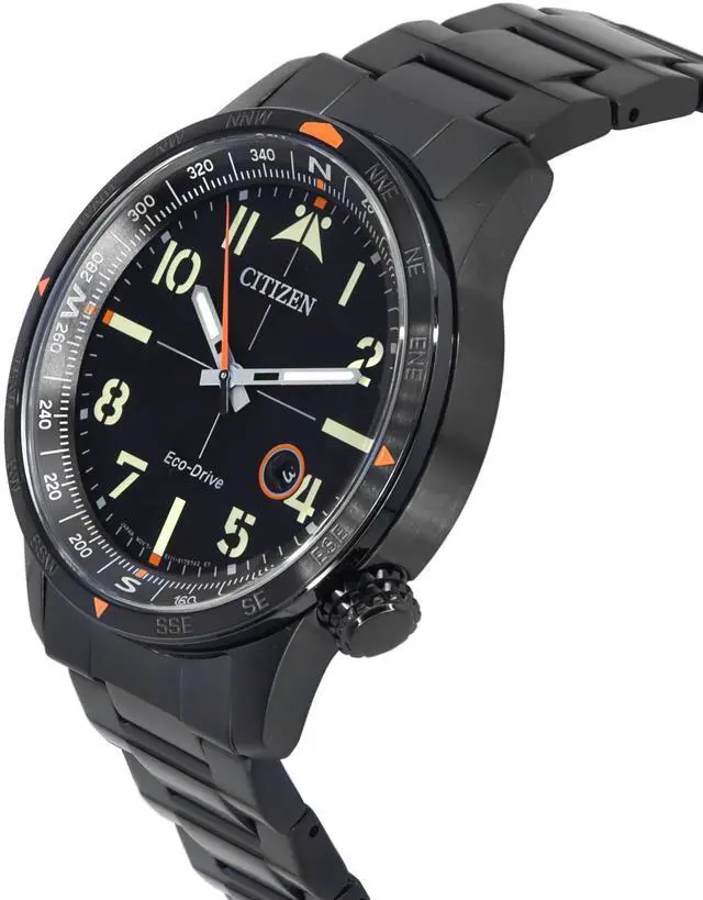 Alt view image 3 of 4 - Citizen Eco-Drive Stainless Steel Black Dial BM7555-83E 100M Men`s Watch