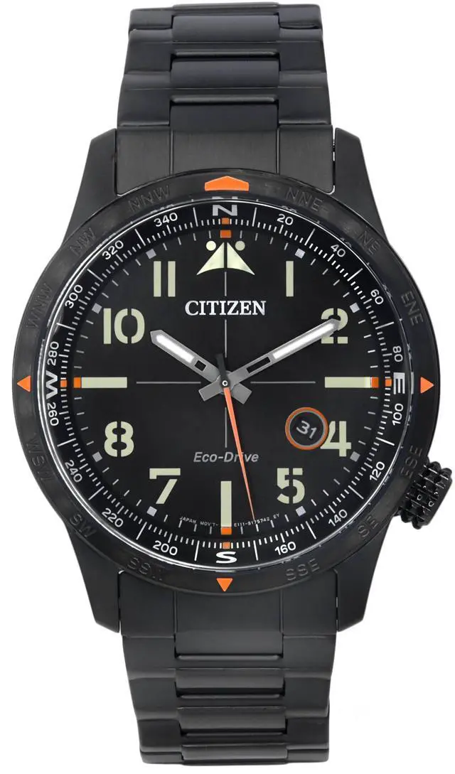 Main image of Citizen Eco-Drive Stainless Steel Black Dial BM7555-83E 100M Men`s Watch