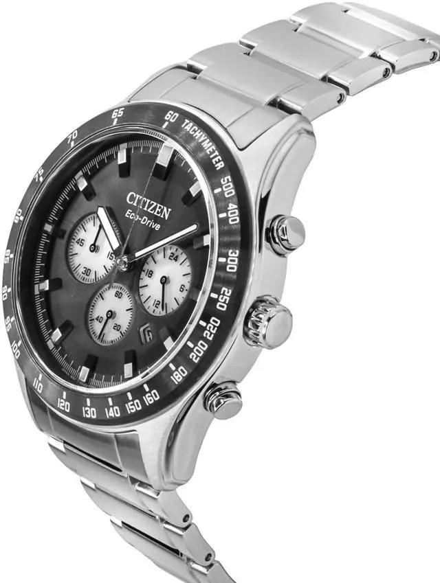 Alt view image 3 of 4 - Citizen Eco-Drive Chronograph Black Dial 100M Men's Watch CA4674-58E