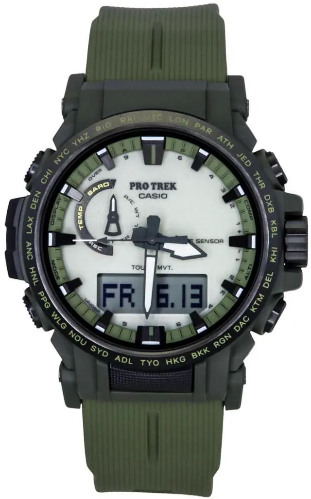 Main image of Casio Pro Trek White Dial Solar Sports 100M Men's Watch PRW-61LD-3