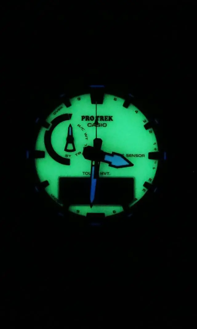 Alt view image 2 of 5 - Casio Pro Trek White Dial Solar Sports 100M Men's Watch PRW-61LD-3