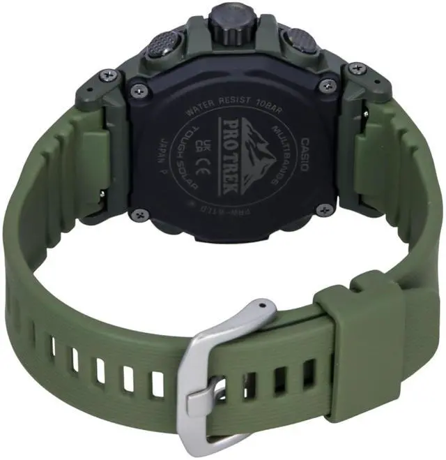 Alt view image 5 of 5 - Casio Pro Trek White Dial Solar Sports 100M Men's Watch PRW-61LD-3