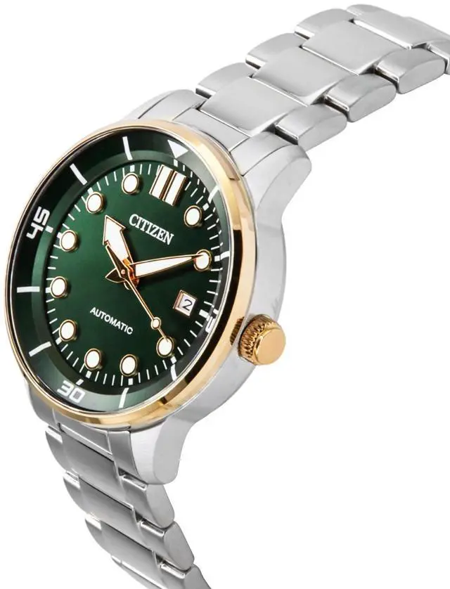 Alt view image 3 of 4 - Citizen Stainless Steel Green Dial Automatic NJ0196-80X 100M Men's Watch