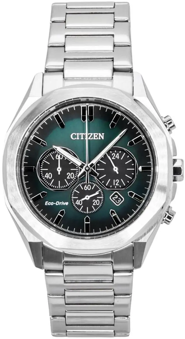 Main image of Citizen Eco drive Chronograph Green Dial 100M Men's Watch CA4590-81X