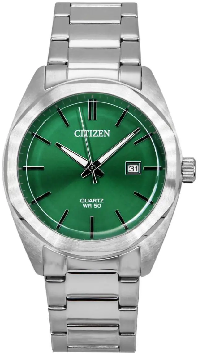Main image of Citizen Stainless Steel Green Dial Quartz BI5110-54X Men's Watch