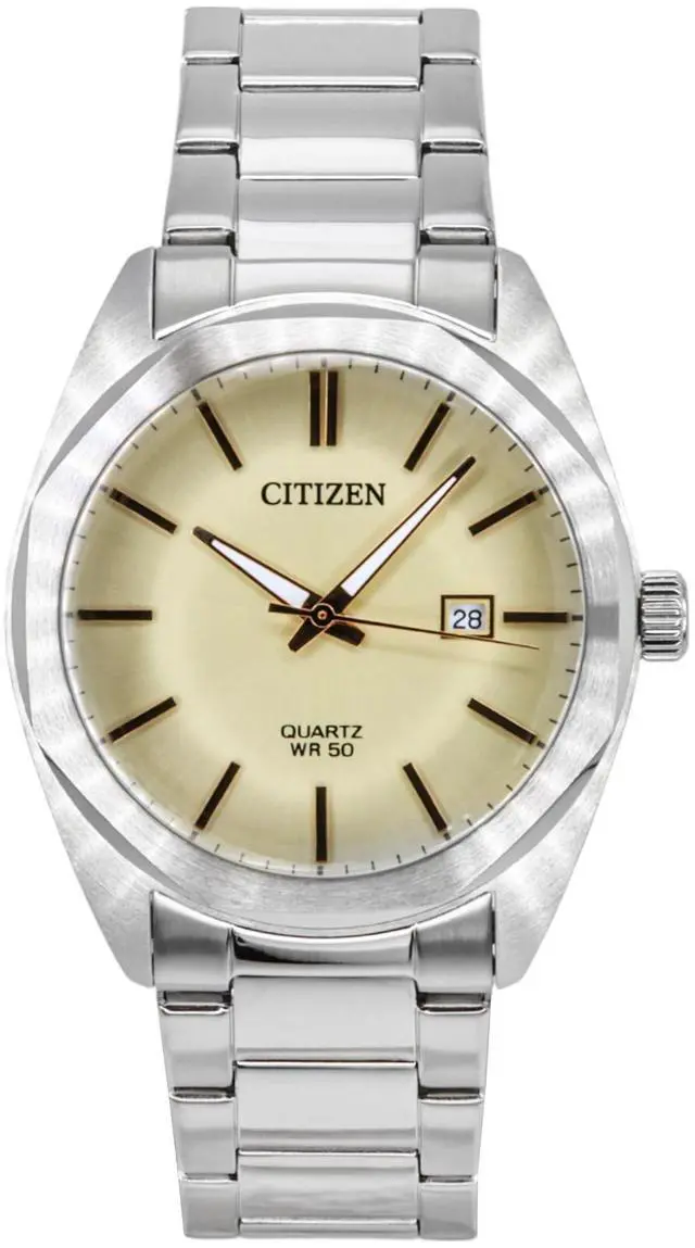 Main image of Citizen Stainless Steel Ivory Dial Quartz BI5110-54B Men's Watch