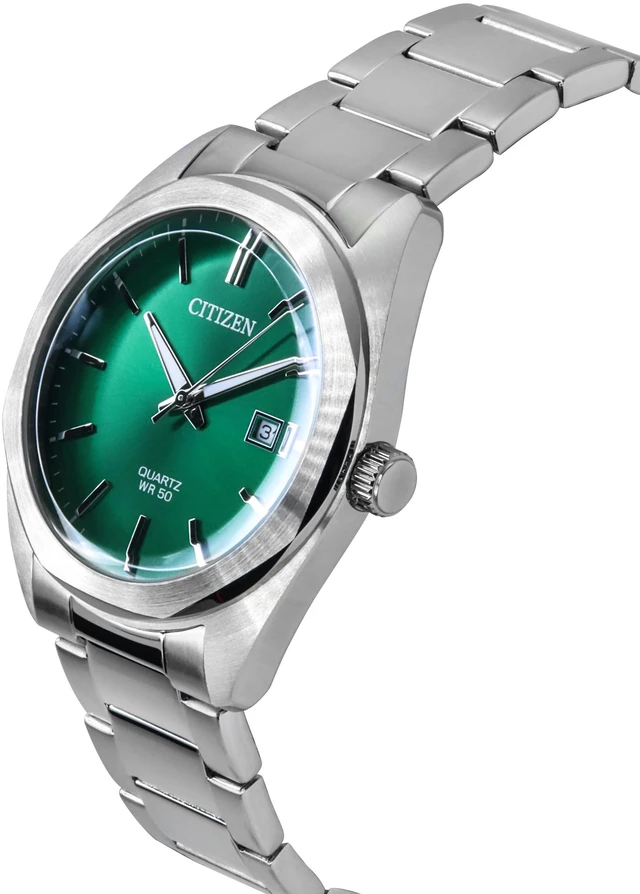 Alt view image 3 of 4 - Citizen Stainless Steel Green Dial Quartz BI5110-54X Men's Watch
