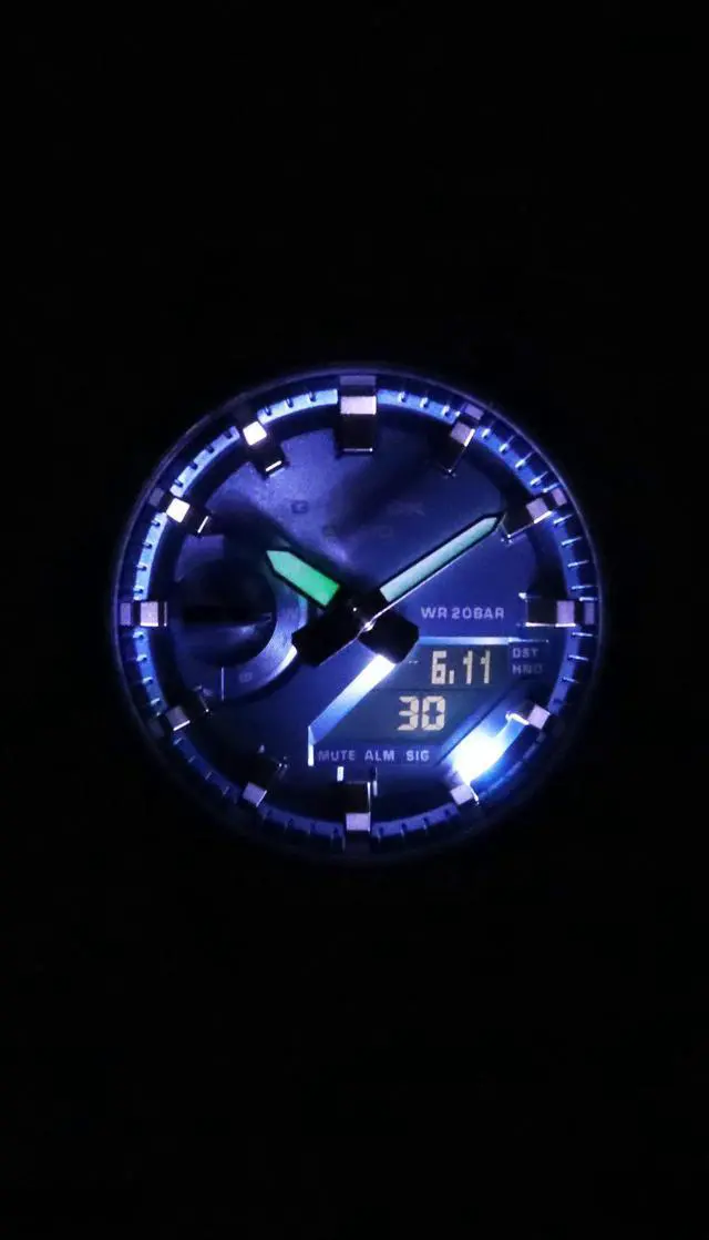 Alt view image 3 of 5 - Casio G-Shock Blue Dial Quartz Sports 200M Unisex Watch GA-2100BM-7A2