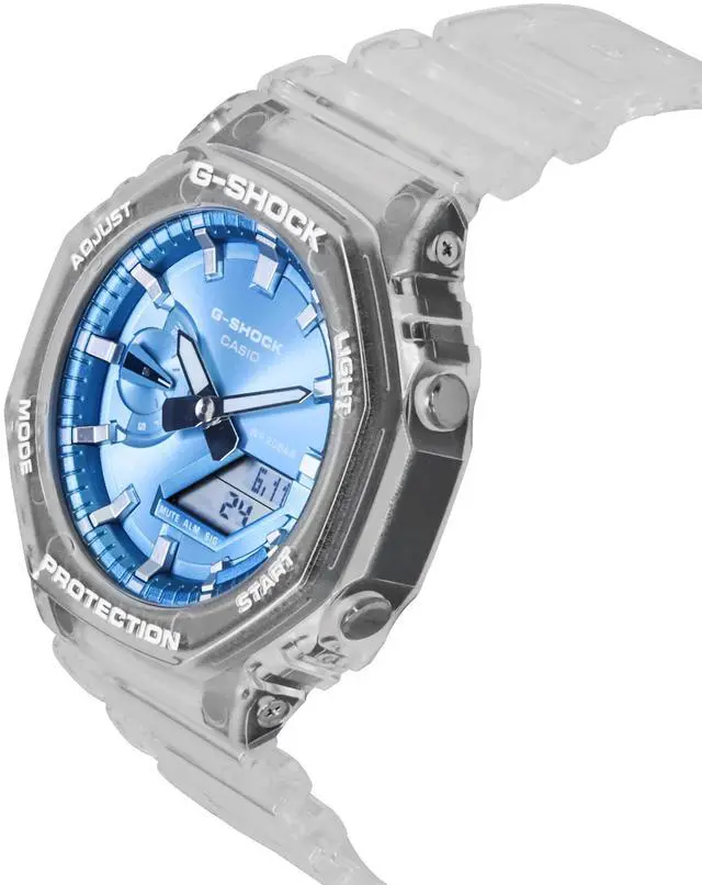 Alt view image 4 of 5 - Casio G-Shock Blue Dial Quartz Sports 200M Unisex Watch GA-2100BM-7A2
