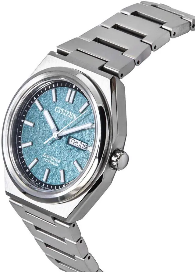 Alt view image 3 of 4 - Citizen Zenshin Super Titanium Green Dial Eco-Drive AW0130-85X 100M Men's Watch