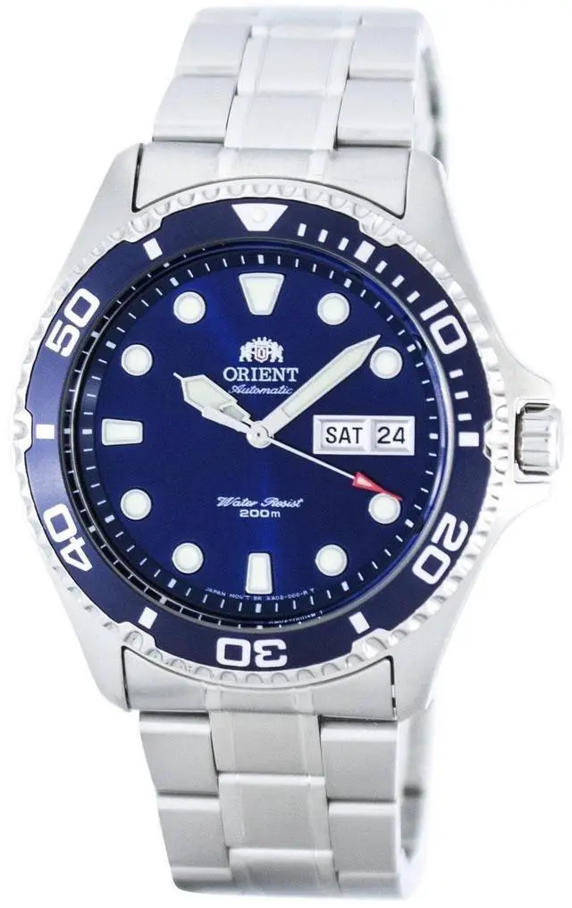 Alt view image 6 of 12 - orient men's 'ray ii' japanese automatic stainless steel diving watch, color:silvertoned model: faa02005d9