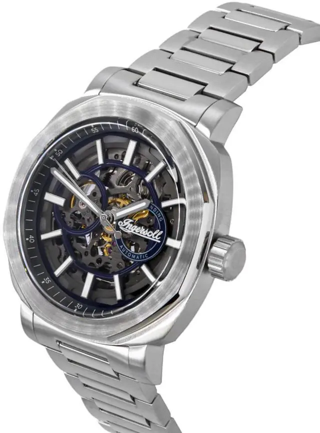 Alt view image 3 of 4 - Ingersoll The Outrider Grey Skeleton Dial Automatic Casual Men's Watch I16403