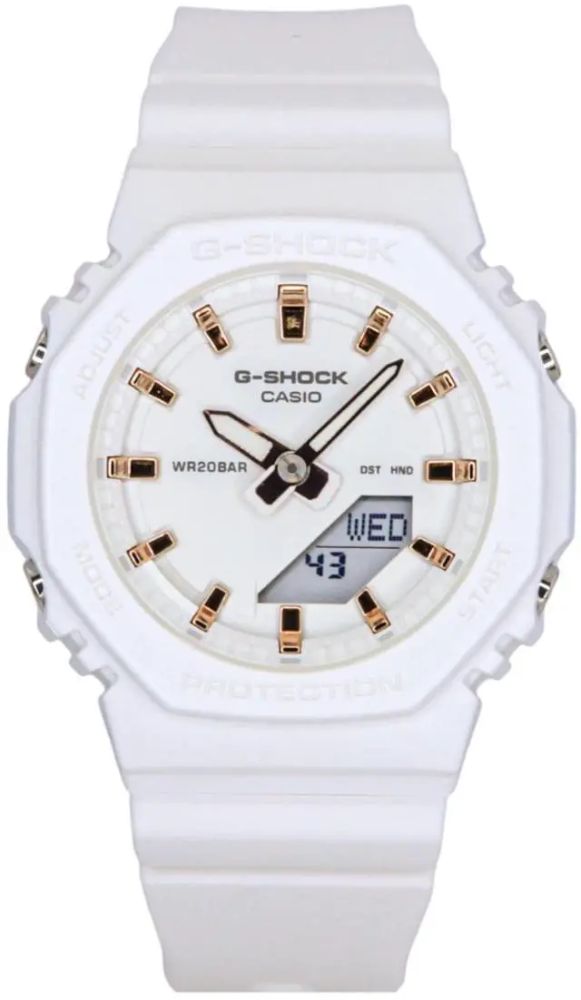 Alt view image 6 of 7 - Casio G-Shock Analog Digital White Dial Quartz 200M Women's Watch GMA-P2100M-7A