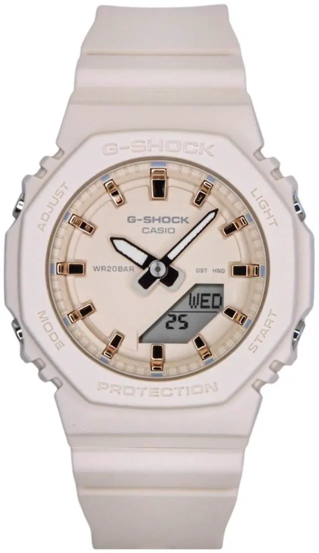 Alt view image 5 of 7 - Casio G-Shock Analog Digital Beige Dial Quartz 200M Women's Watch GMA-P2100M-4A