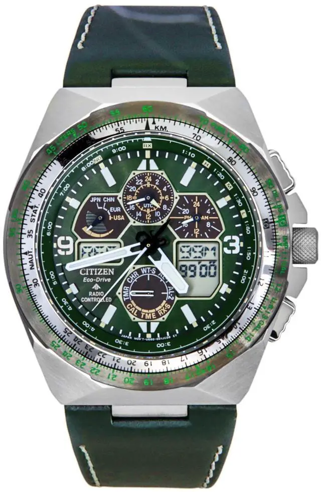 Main image of Citizen Promaster Chronograph Green Dial Eco-Drive 200M Men's Watch JY8147-01X