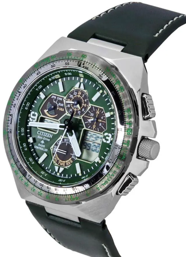 Alt view image 3 of 4 - Citizen Promaster Chronograph Green Dial Eco-Drive 200M Men's Watch JY8147-01X