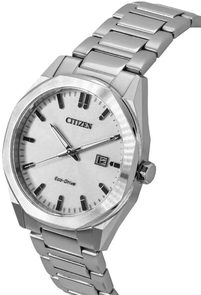 Alt view image 3 of 4 - Citizen Eco-Drive Stainless Steel Silver Dial BM7600-81A 100M Men's Watch