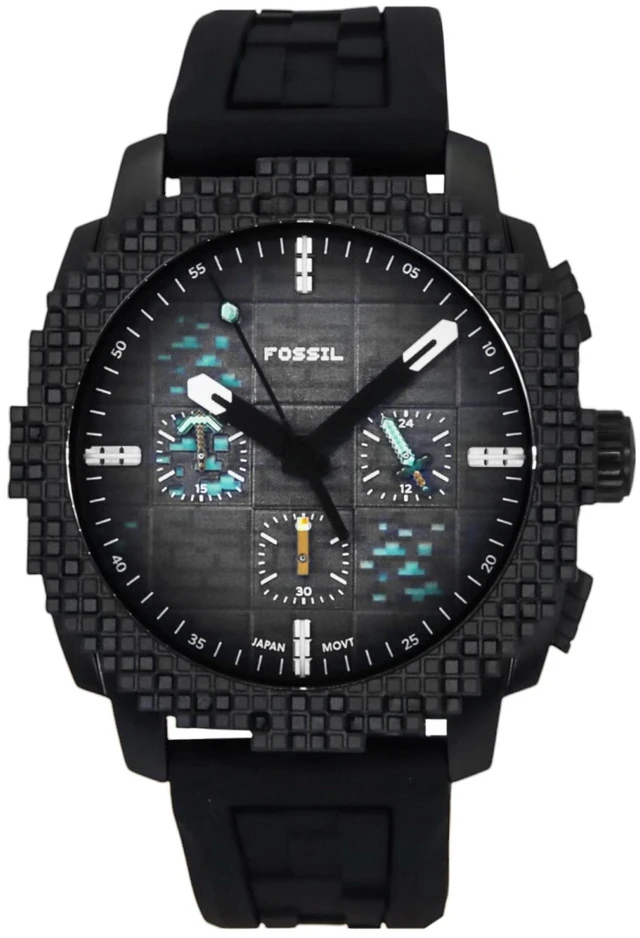 Main image of Fossil Minecraft Deepslate Chronograph Black Dial Quartz Men's Watch LE1205