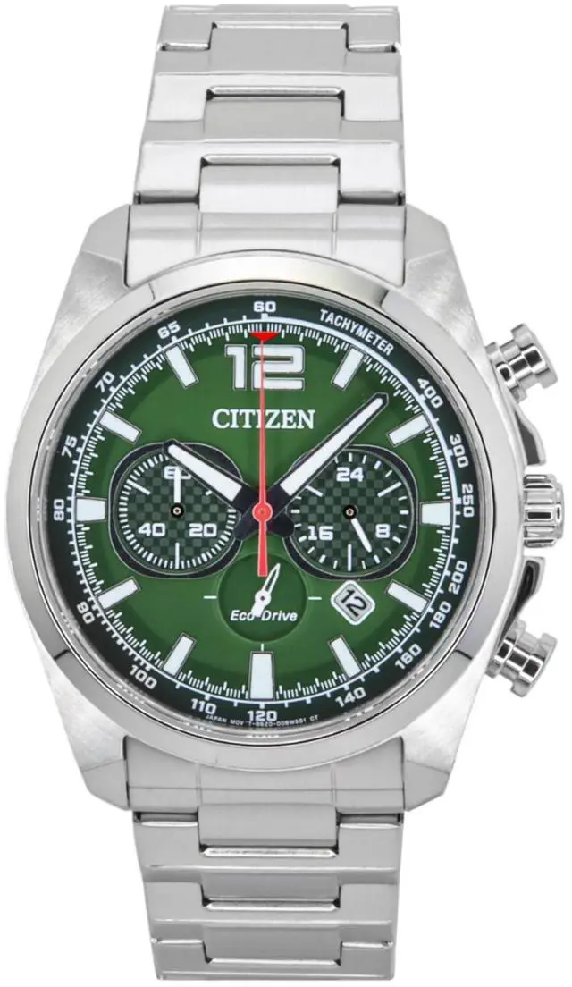 Main image of Citizen Eco-Drive Chronograph Green Dial 100M Men's Watch CA4640-50X