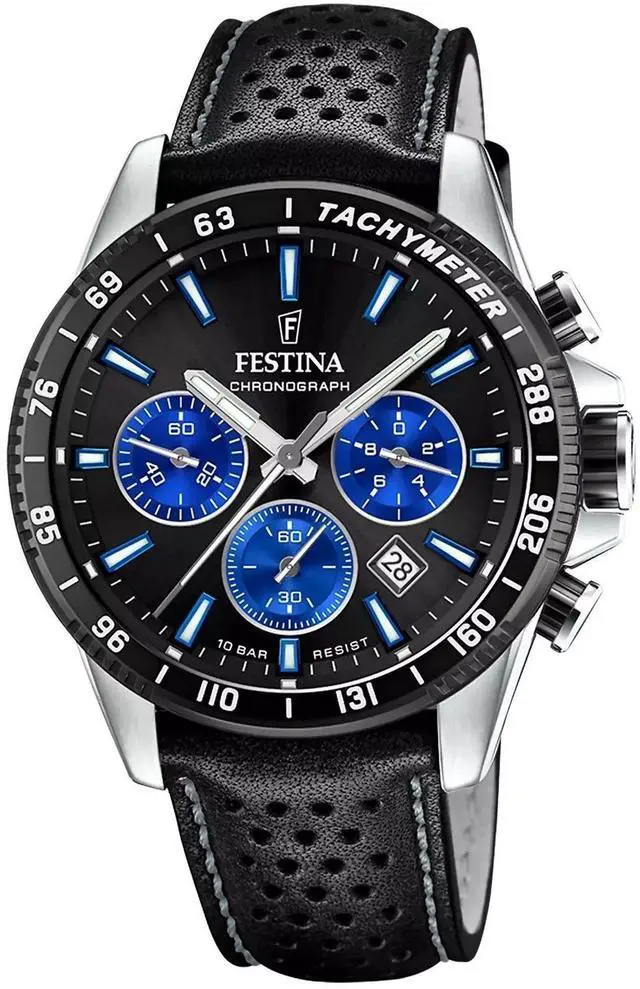 Main image of Festina Timeless Chronograph Black Dial Quartz 100M Men's Watch F20561-6