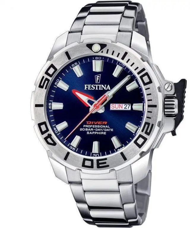Main image of Festina Diver Stainless Steel Blue Dial Quartz F20665-1 200M Men's Watch