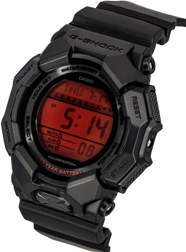 Alt view image 3 of 4 - Casio G-Shock Digital Resin Strap Quartz GD-010BBR-1 200M Men's Watch