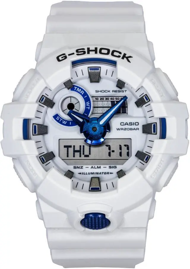 Alt view image 6 of 8 - Casio G-Shock Analog Digital White Dial Quartz Sports Men's Watch GA-700HDS-7A