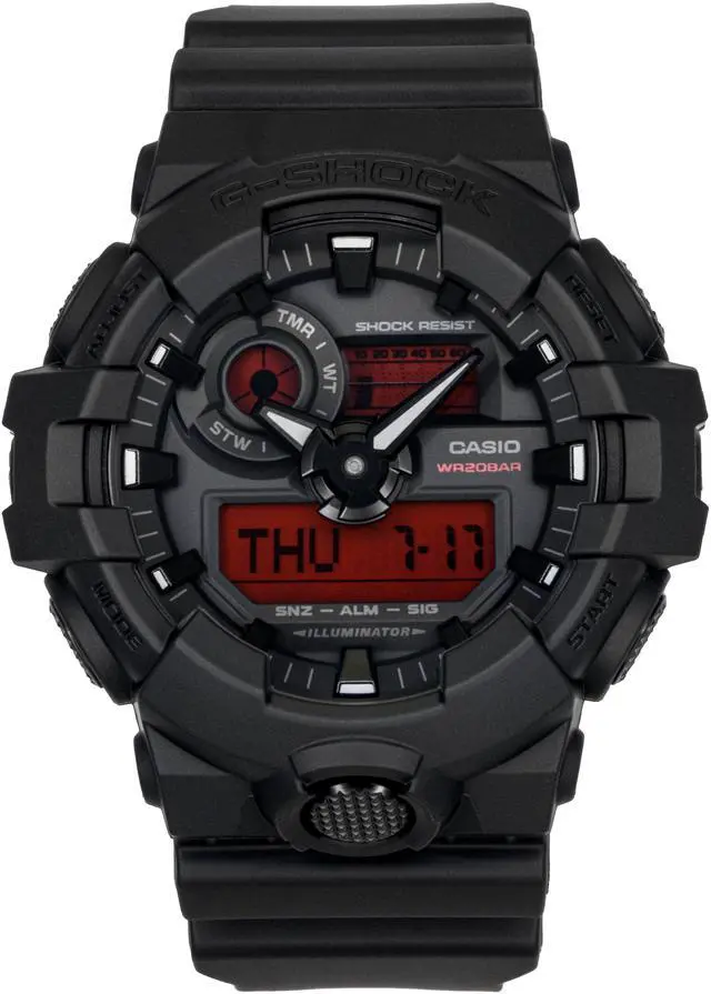 Alt view image 5 of 7 - Casio G-Shock Analog Digital Black Dial Quartz Sports Men's Watch GA-700BBR-1A