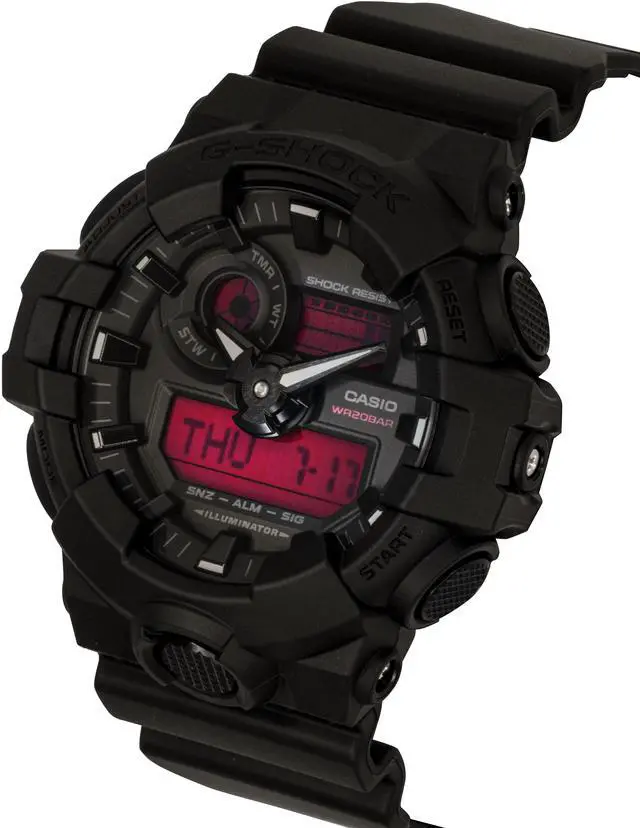 Alt view image 7 of 7 - Casio G-Shock Analog Digital Black Dial Quartz Sports Men's Watch GA-700BBR-1A