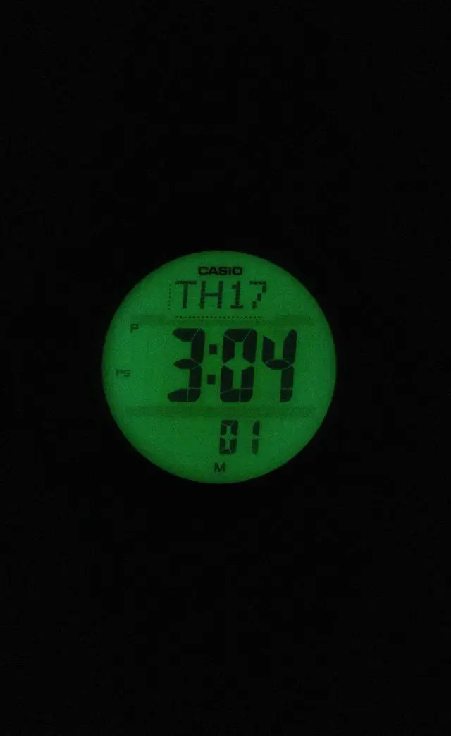 Alt view image 7 of 7 - Casio Pro Trek Digital Bio-Based Resin Solar PRW-35LD-5 100M Men's Watch