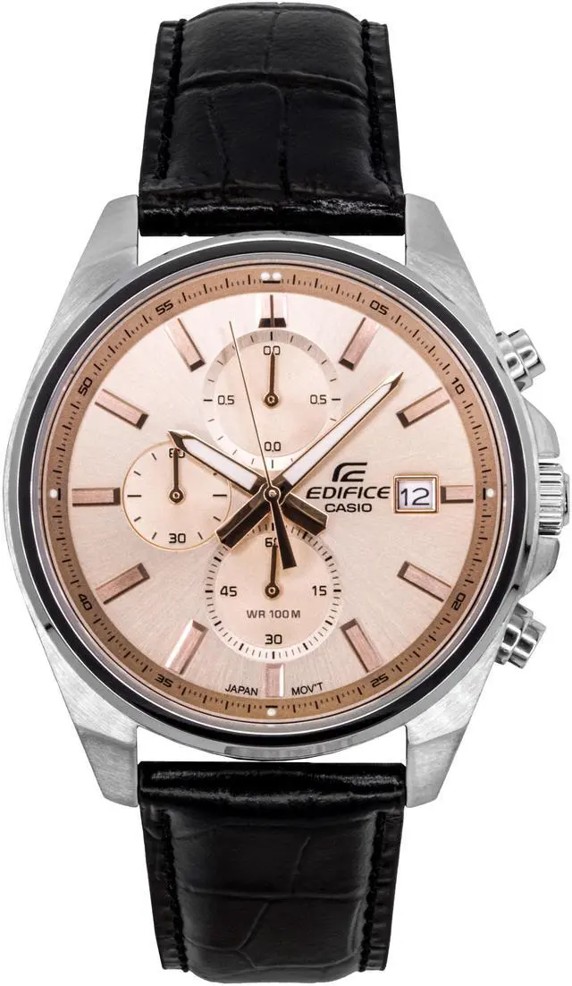 Alt view image 5 of 7 - Casio Edifice Analog Chronograph Salmon Dial Quartz Men's Watch EFV-610EL-5A